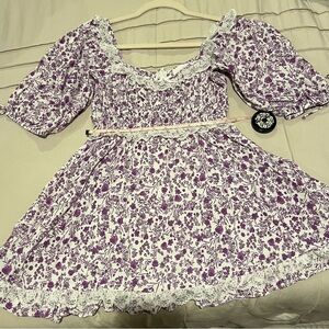 Floral Ruffle Mini Dress